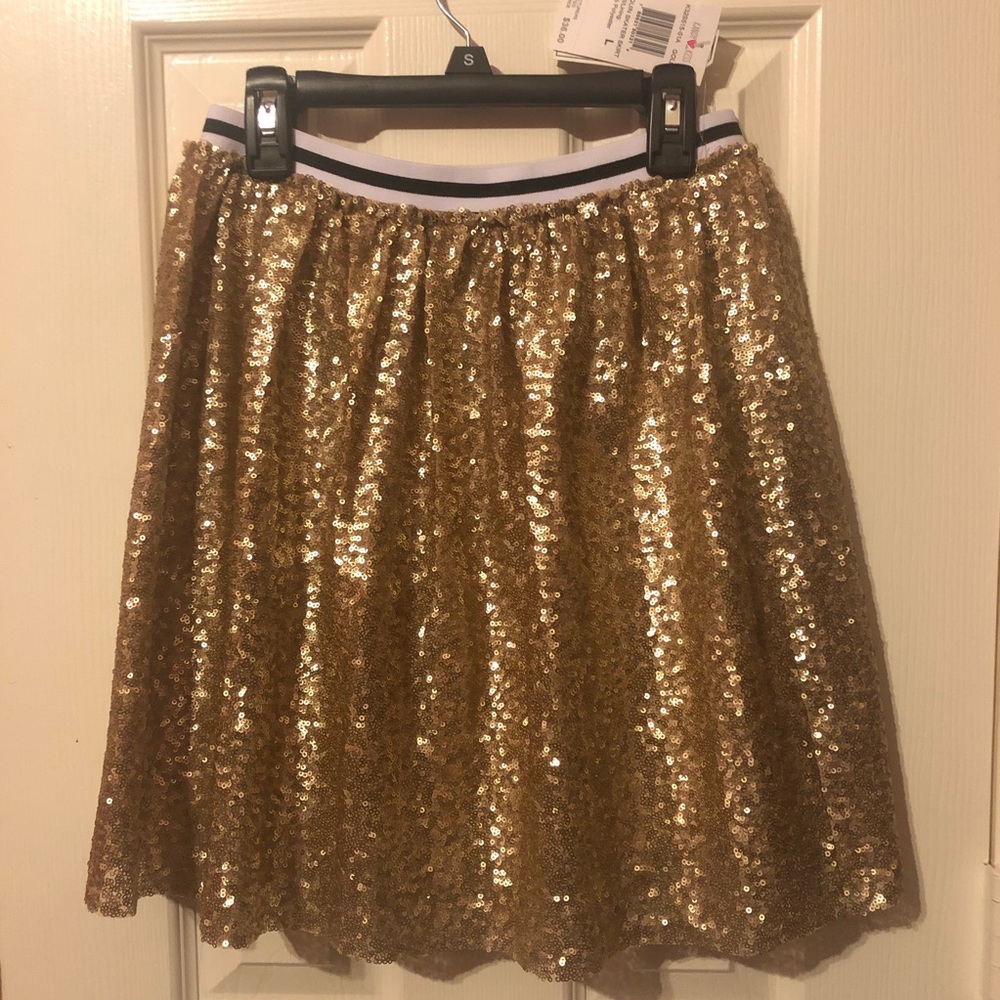 Kandy KISS Sequin Skater Skirt (Gold)